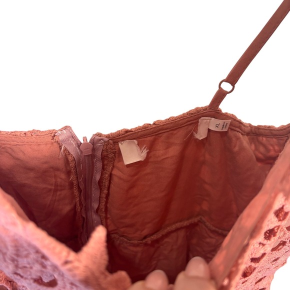 ASTR The Label Lace Blush Pink A-Line Midi Dress Size XL - Picture 5 of 6